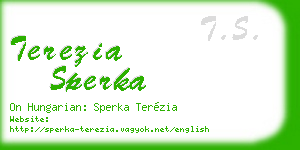 terezia sperka business card